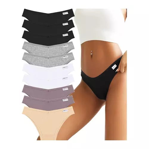 FINETOO 10 Pack Womens Cotton Underwear