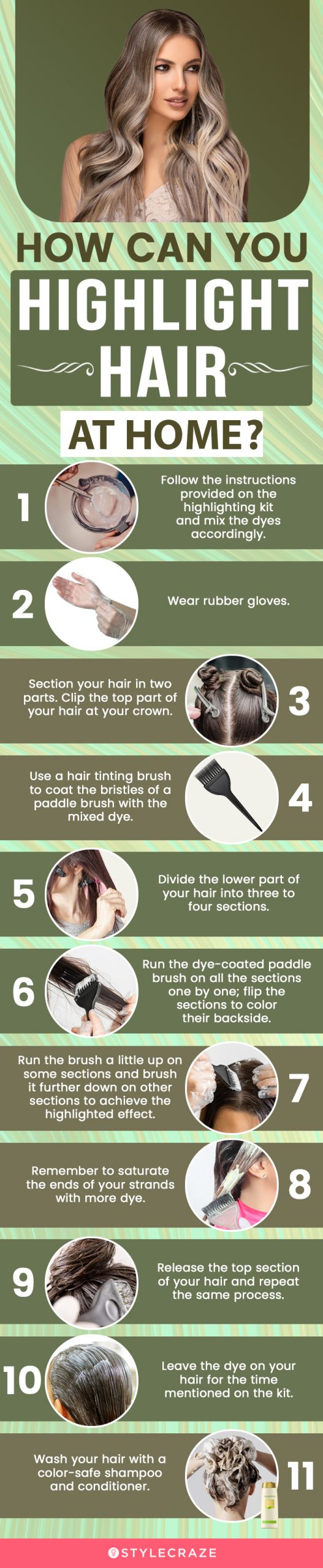 How Can You Highlight Hair At Home (infographic)