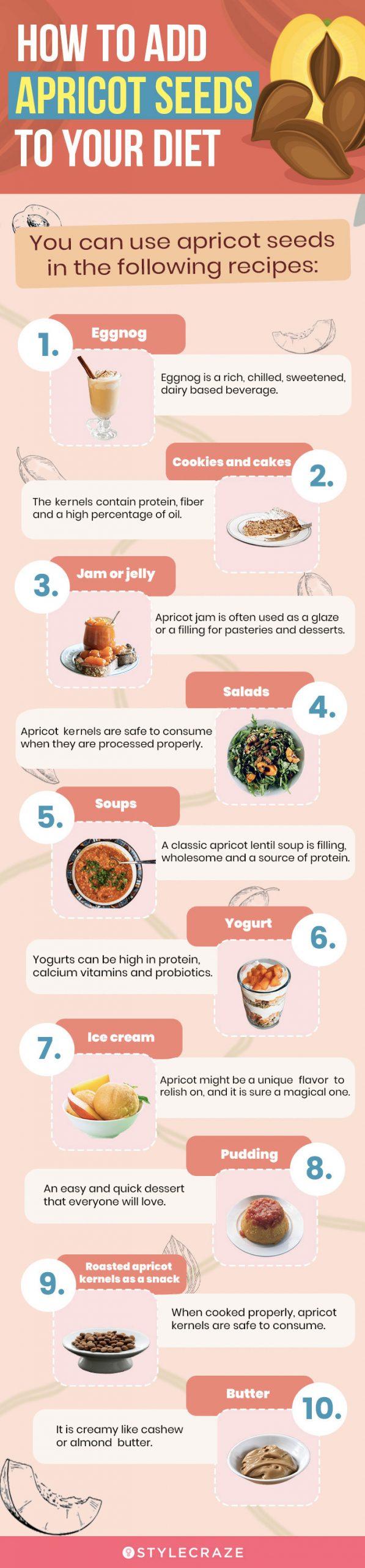 how to add apricot seeds to your diet (infographic)