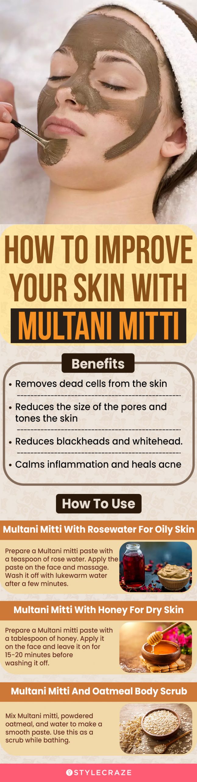 how to improve your skin with multani mitti (infographic)
