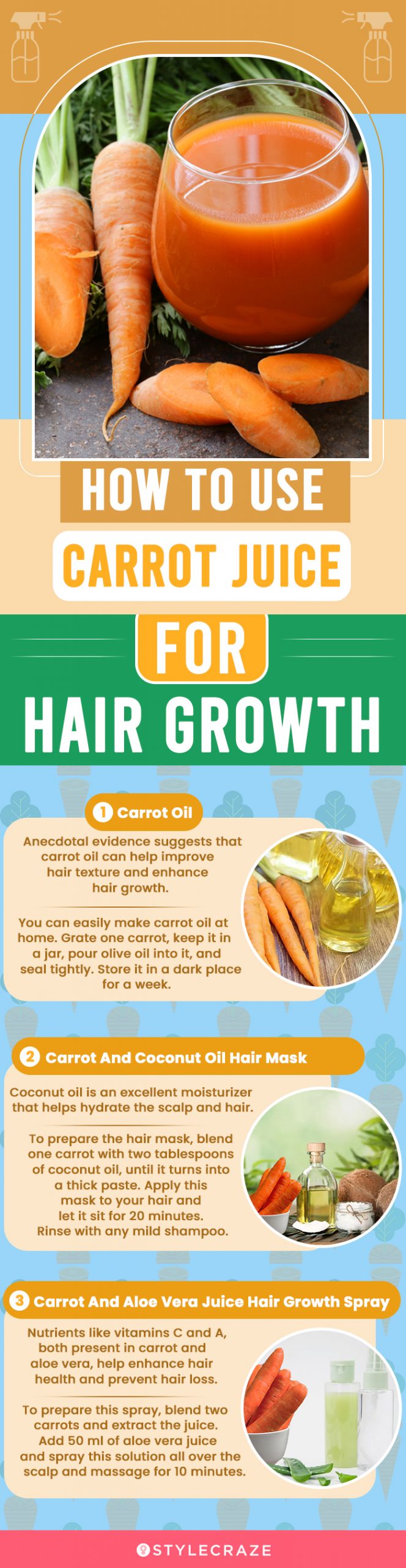 How To Use Carrots For Hair Growth - Oil, Masks and Spray