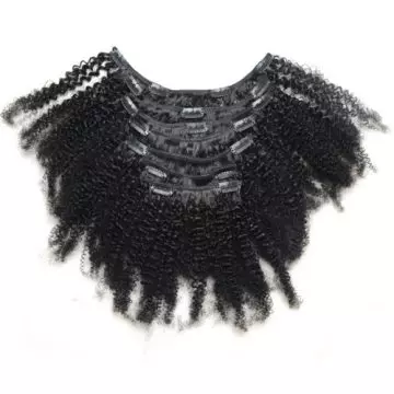Luwigs Afro Kinky Curly 4B 4C Clip-in Hair Extensions