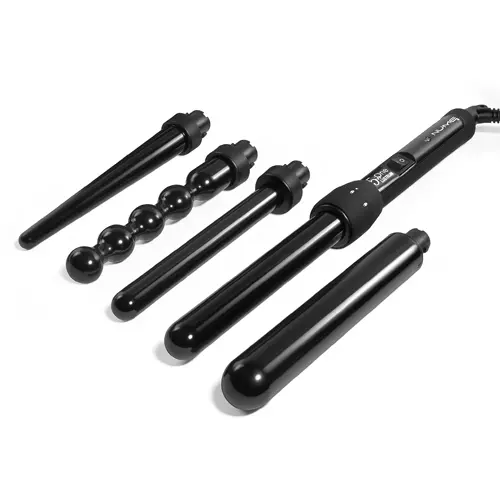 NuMe Lustrum 5 in 1 Tourmaline Ceramic Curling Wand Set