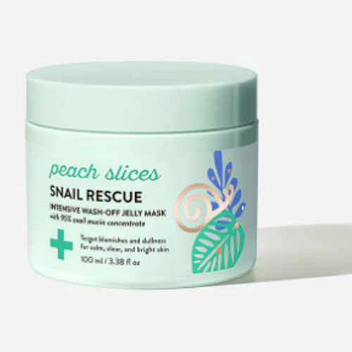 Peach Slices Snail Rescue Intensive Wash-Off Jelly Mask