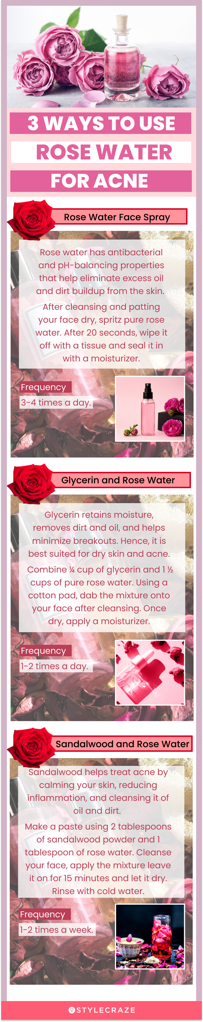 3 ways to use rose water for acne (infographic)