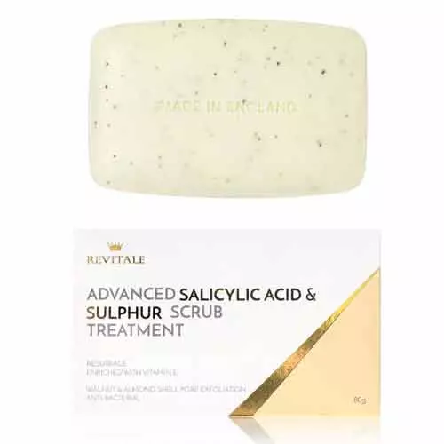 Revitale Advanced Salicylic Acid & Sulphur Scrub Treatment Soap