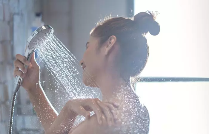 Shower With Cooler Temperature Water