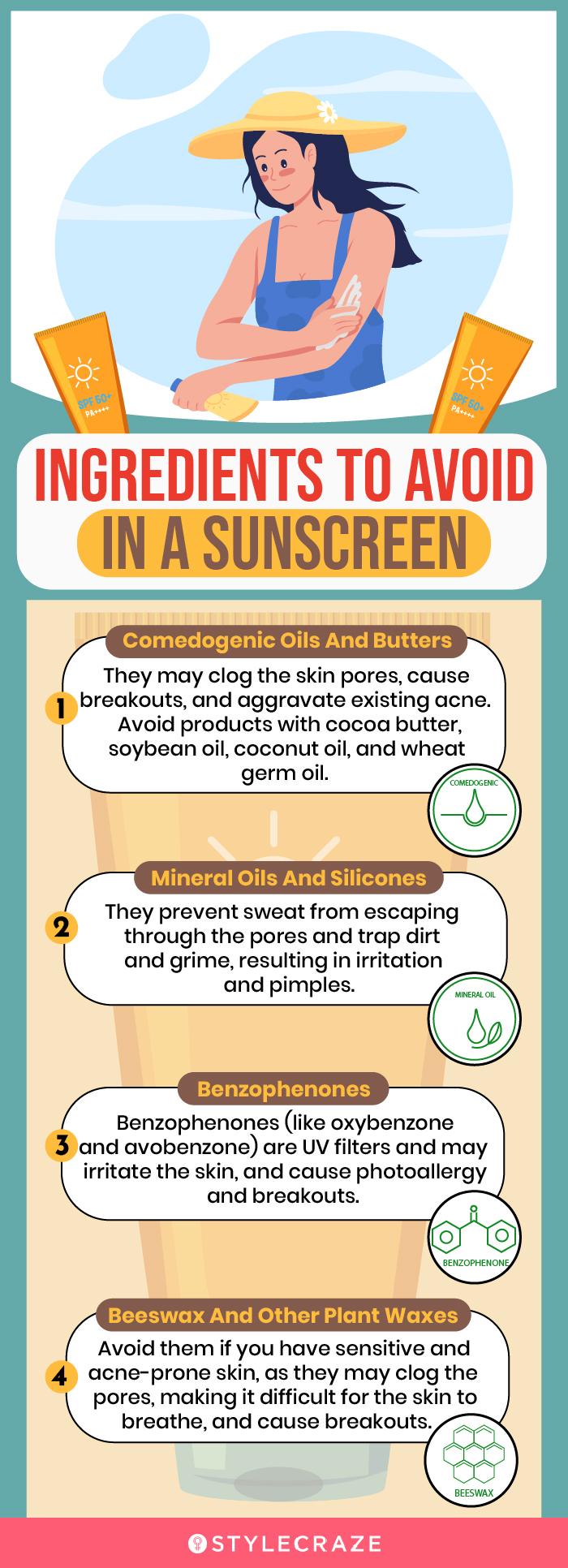 ingredients to avoid in a sunscreen (infographic)