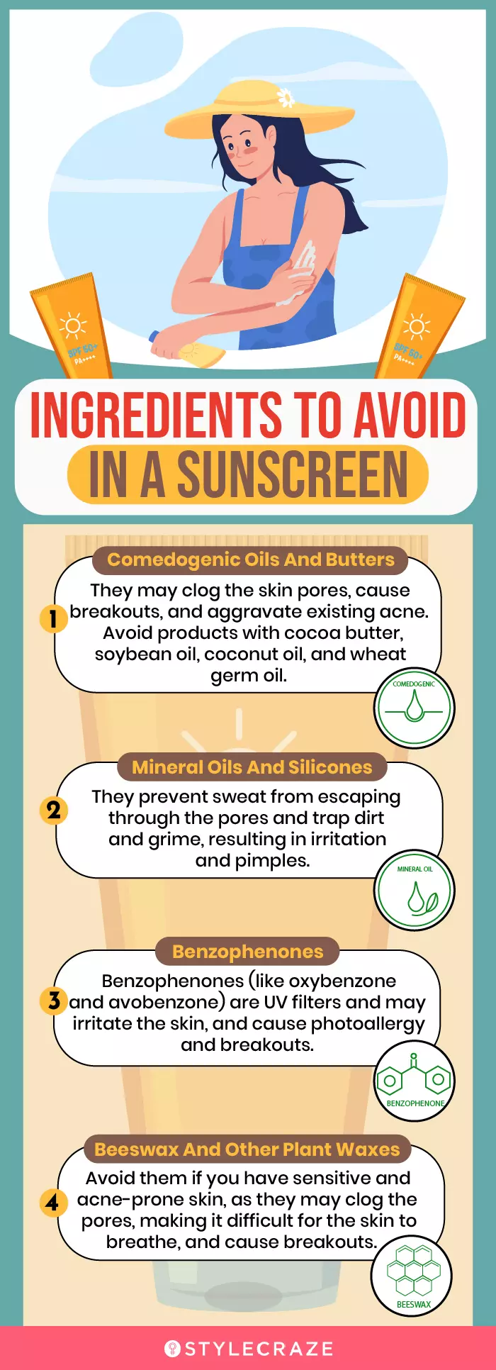ingredients to avoid in a sunscreen (infographic)