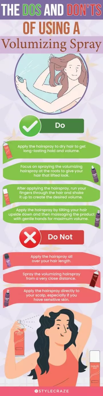 The DOs And DON'Ts Of Using A Volumizing Spray (infographic)