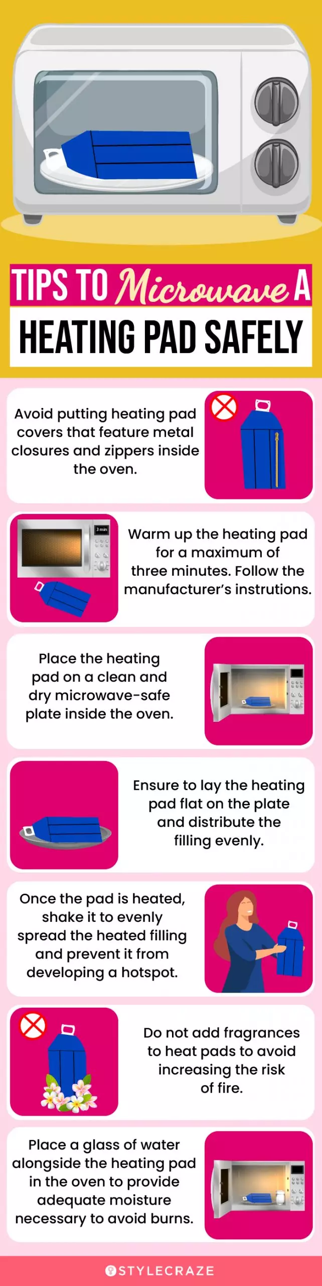 Tips To Microwave A Heating Pad Safely (infographic)