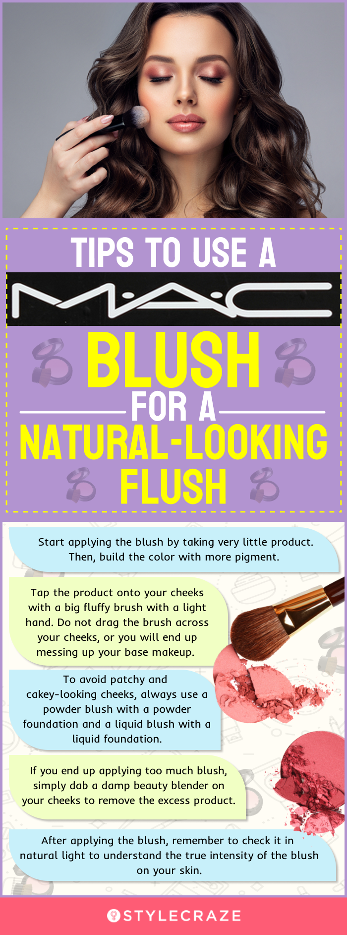 Tips To Use A MAC Blush For A Natural-Looking Flush (infographic)