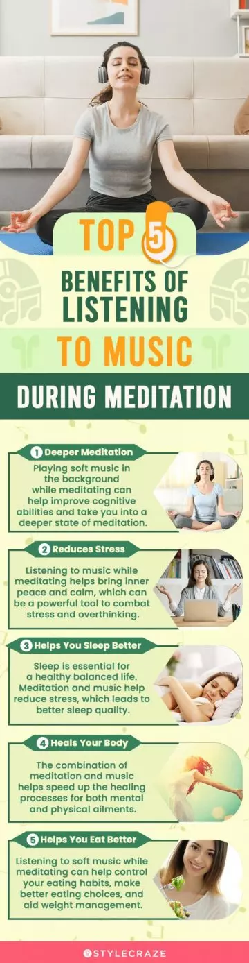 top 5 benefits of listening to music during meditation (infographic)
