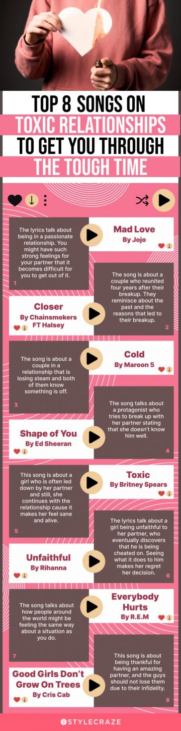 top 8 songs on toxic relationships to get you through the tough time (infographic)