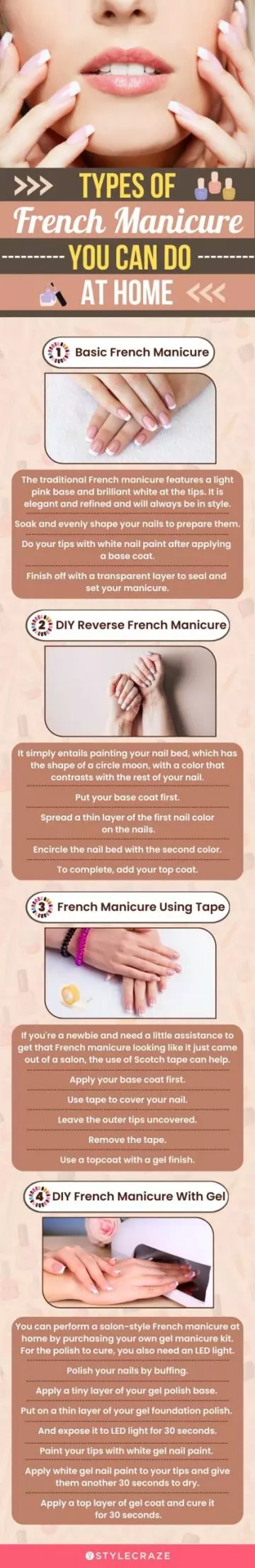 types of french manicure you can do at home (infographic)