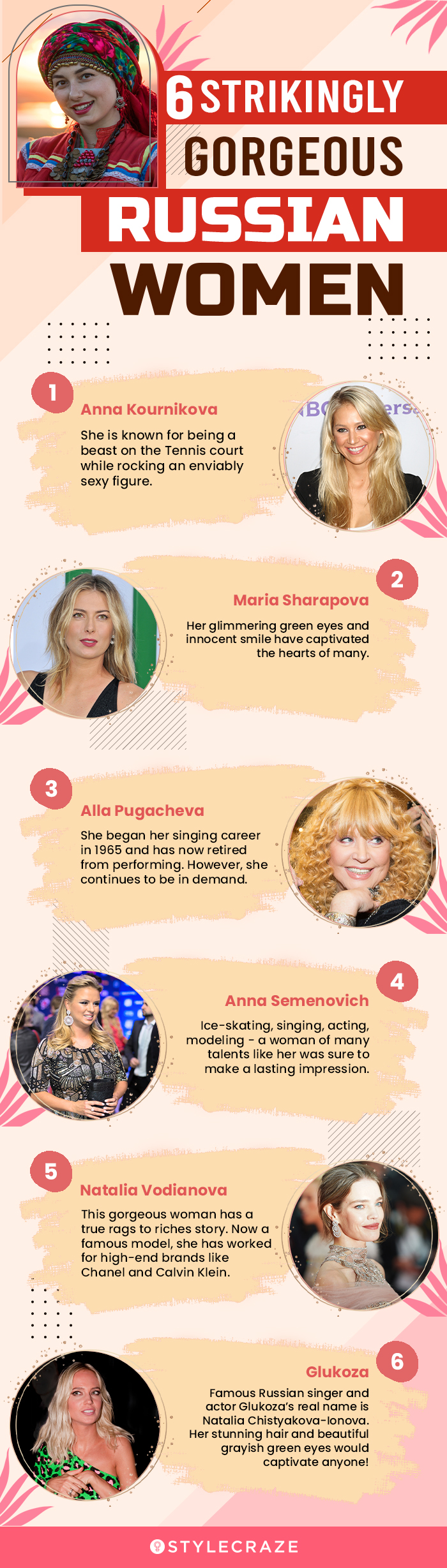 6 strikingly gorgeous russian women (infographic)