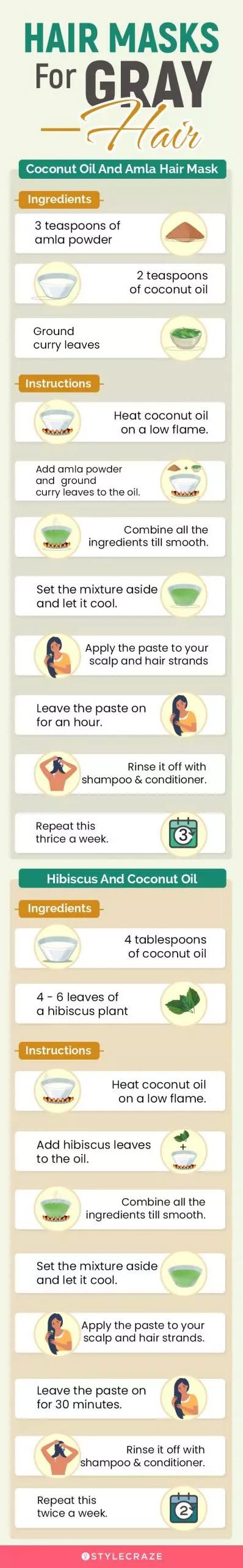 hair masks for gray hair (infographic)