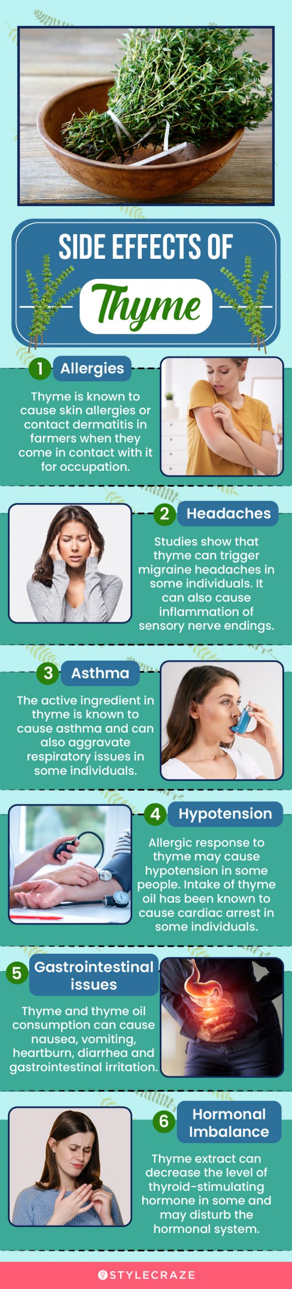 side effects of thyme (infographic)