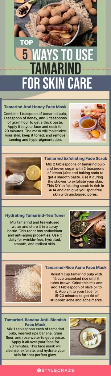 top 5 ways to use tamarind for skin care (infographic)