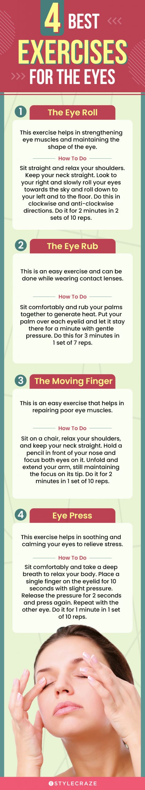 4 best exercises for eyes (infographic)