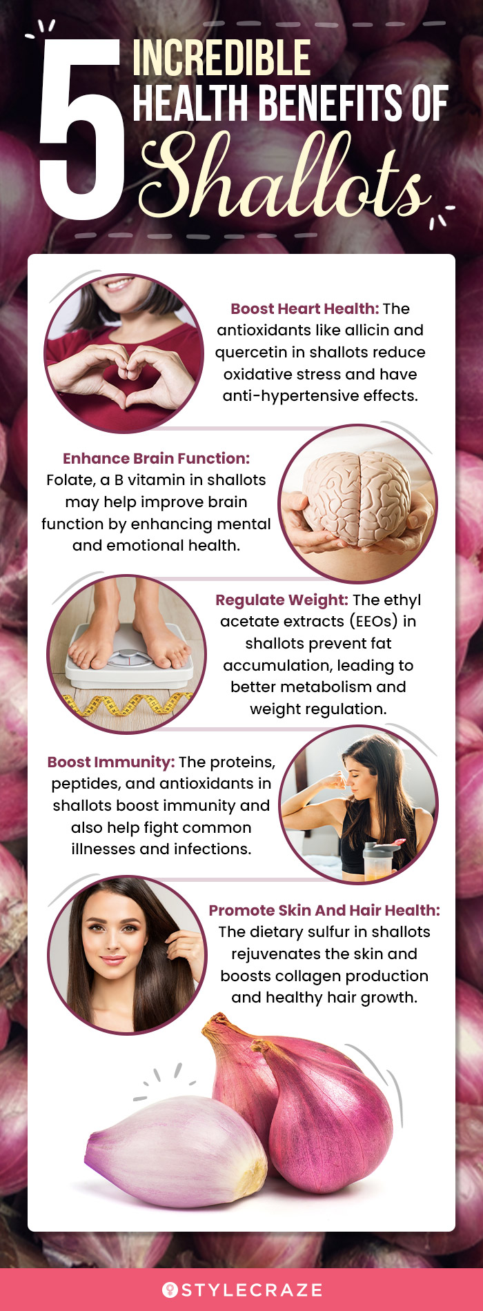5 incredible health benefits of shallots (infographic)