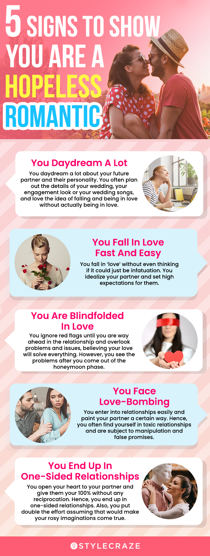 5 signs to show you are a hopeless romantic (infographic)