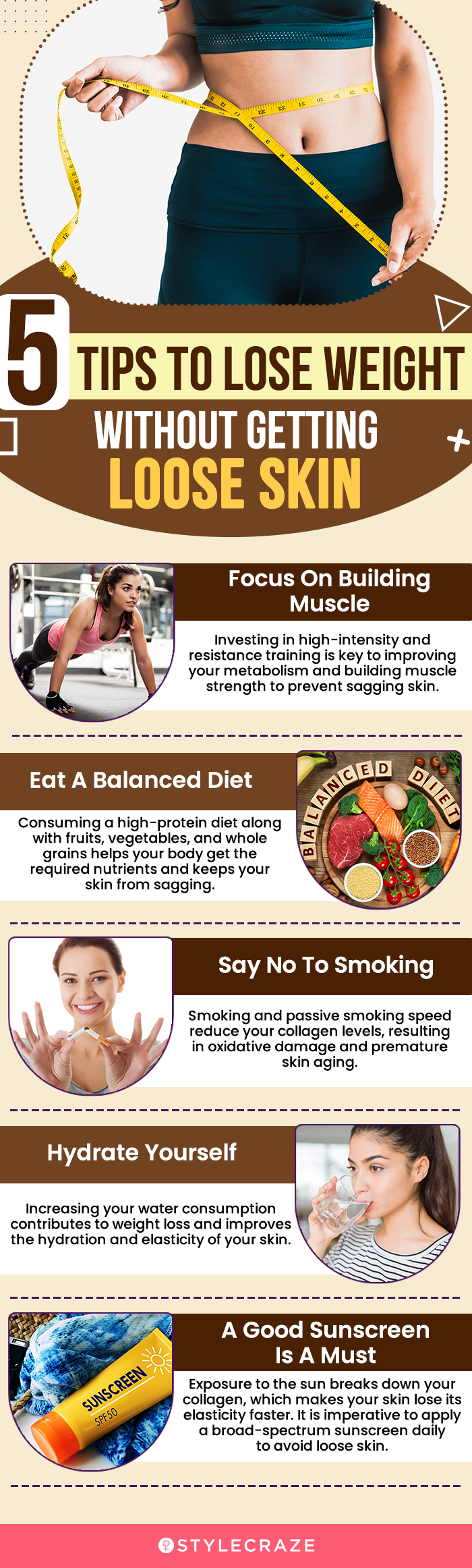 5 tips to lose weight without getting loose skin (infographic)