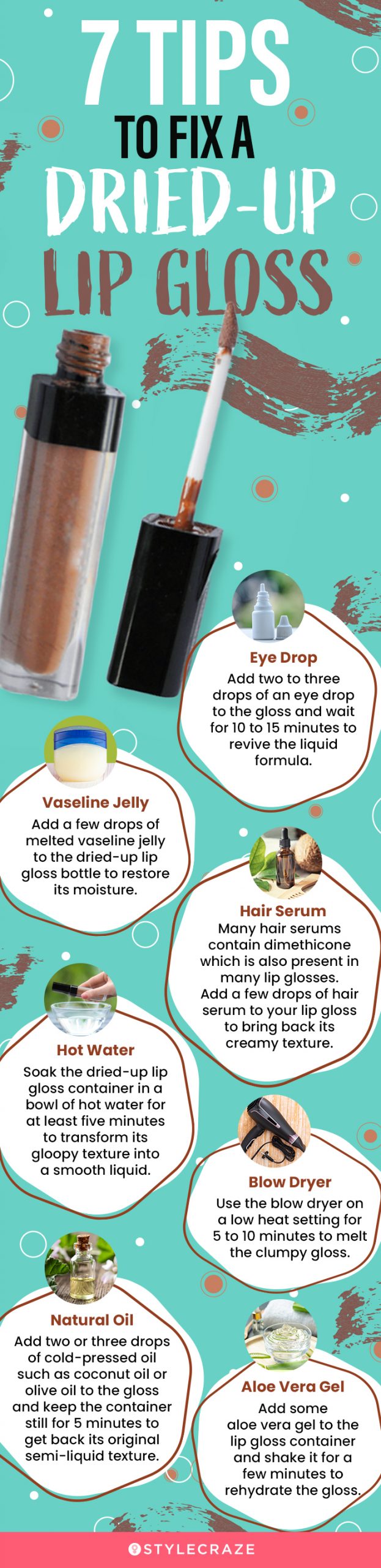 7 Tips To Fix A Dried-Up Lip Gloss (infographic)