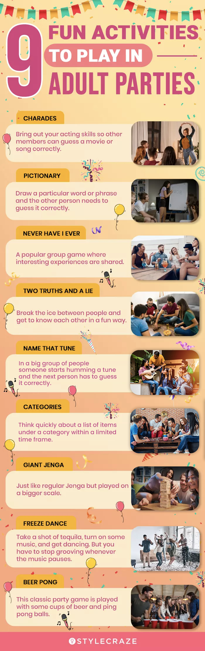 9 fun activities to play in adult parties (infographic)