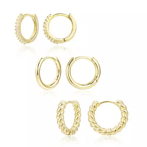 ALEXCRAFT Small Huggie Hoop Earrings