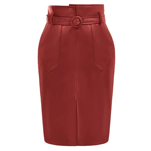 Belle Poque Leather Skirt