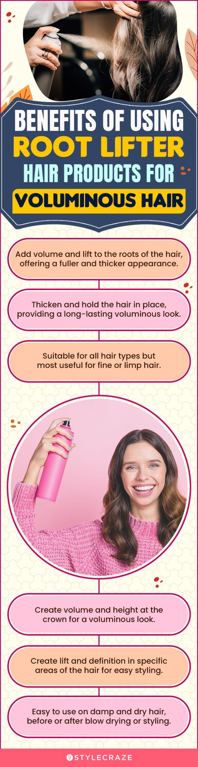 Benefits Of Using Root Lifter Hair Products For Voluminous Hair (infographic)