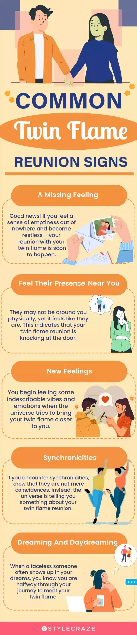 common twin flame reunion signs (infographic)