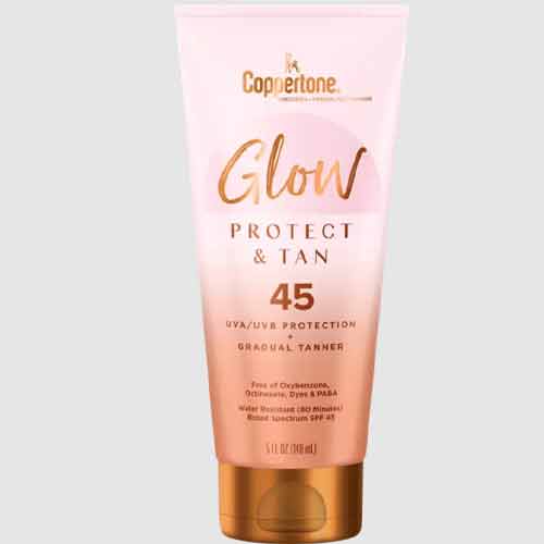 Coppertone Glow Protect and Tan Sunscreen Lotion