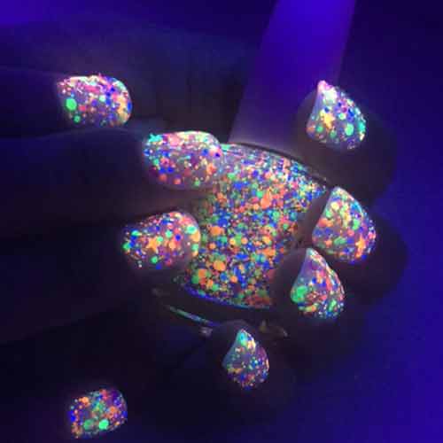 DIRECTGLOW LLC Neon Glitter Nail Polish
