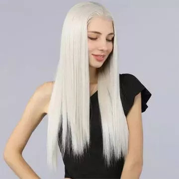 FUHSI White Lace Front Wig