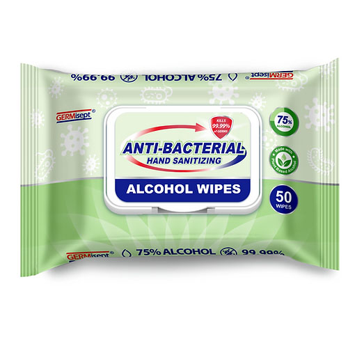 Germisept Anti-Bacterial Hand Sanitizing Alcohol Wipes