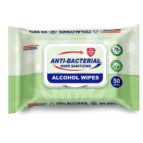Germisept Anti-Bacterial Hand Sanitizing Alcohol Wipes