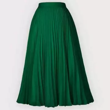 Grace Karin Waist Pleated Chiffon A-Line Midi Skirt
