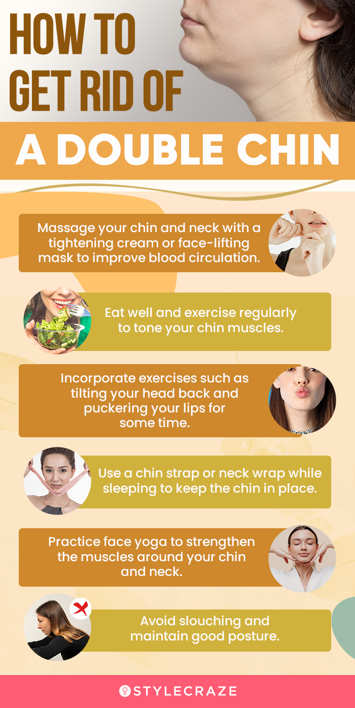 How To Get Rid Of Double Chin (infographic)