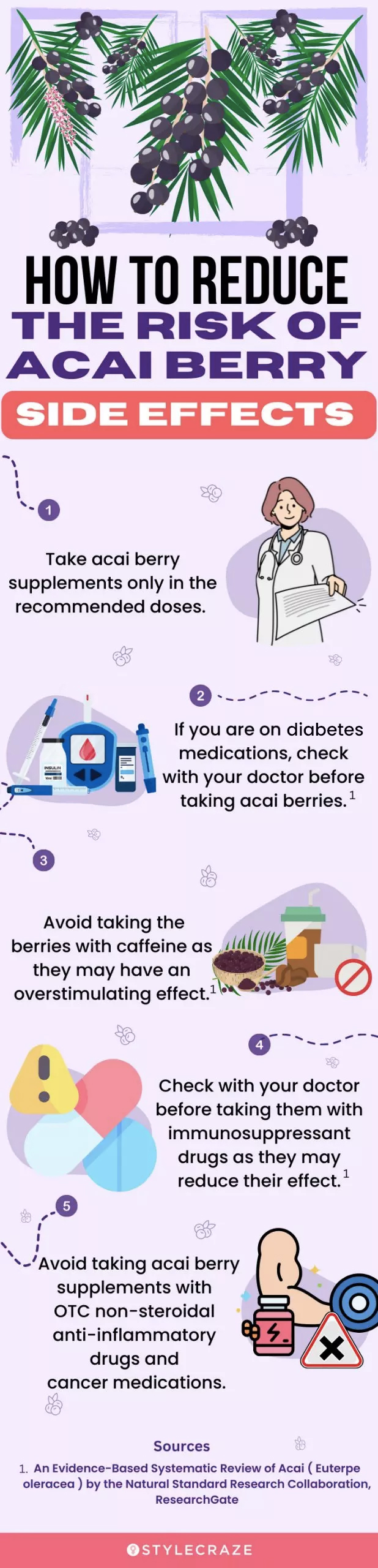how to reduce the risk of acai berry side effects (infographic)