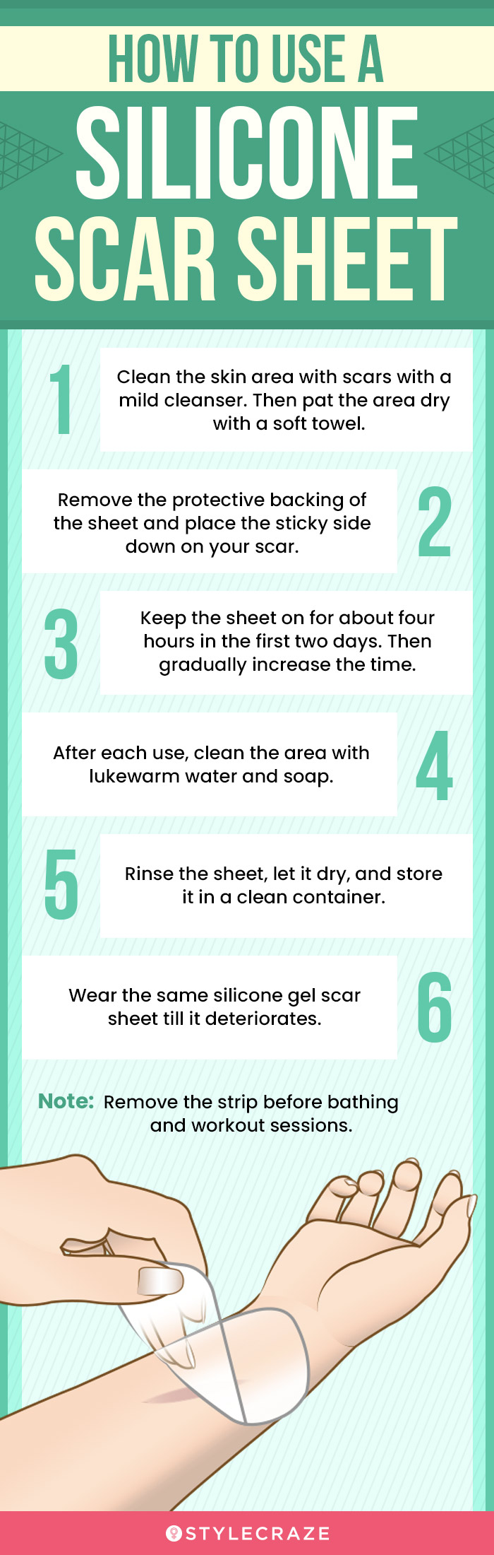 How To Use A Silicone Scar Sheet (infographic)