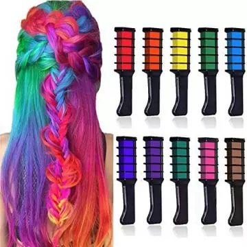 Kalolary 10 Color Temporary Hair Color Chalk Comb Set