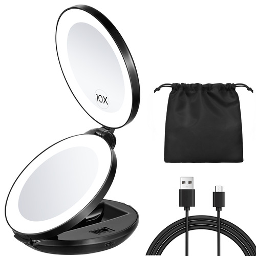 KEDSUM Rechargeable Lighted Travel Makeup Mirror