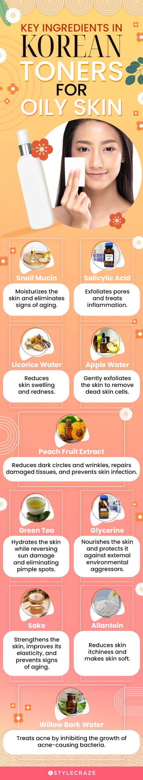 Key Ingredients In Korean Toners For Oily Skin (infographic)