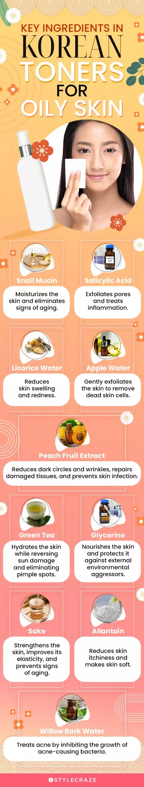 Key Ingredients In Korean Toners For Oily Skin (infographic)