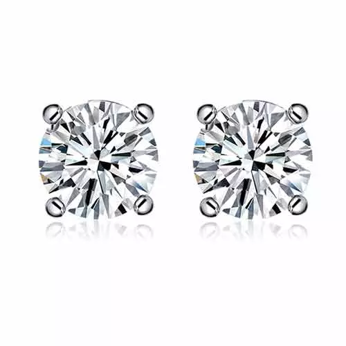 Kolmnurk Moissanite Stud Earrings