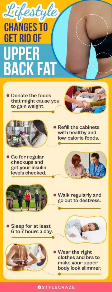 lifestyle changes to get rid of upper back fat (infographic)