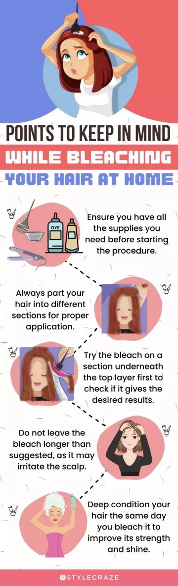 points to keep in mind while bleaching your hair at home (infographic)