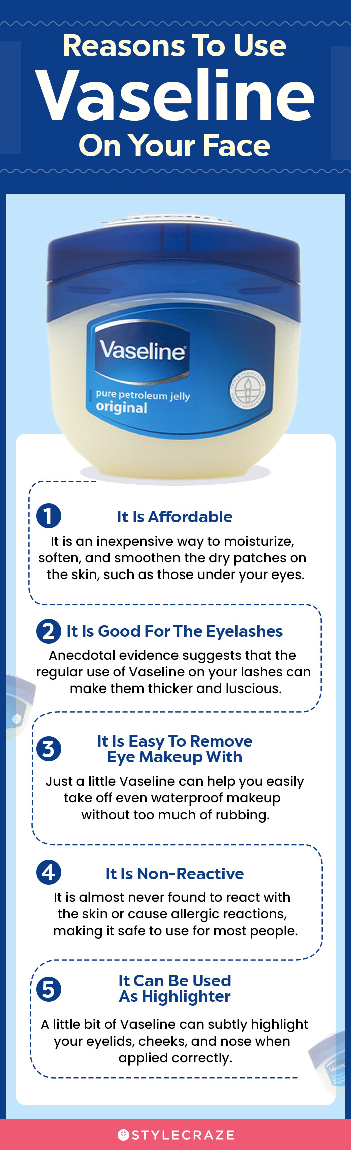 reasons to use vaseline on your face (infographic)